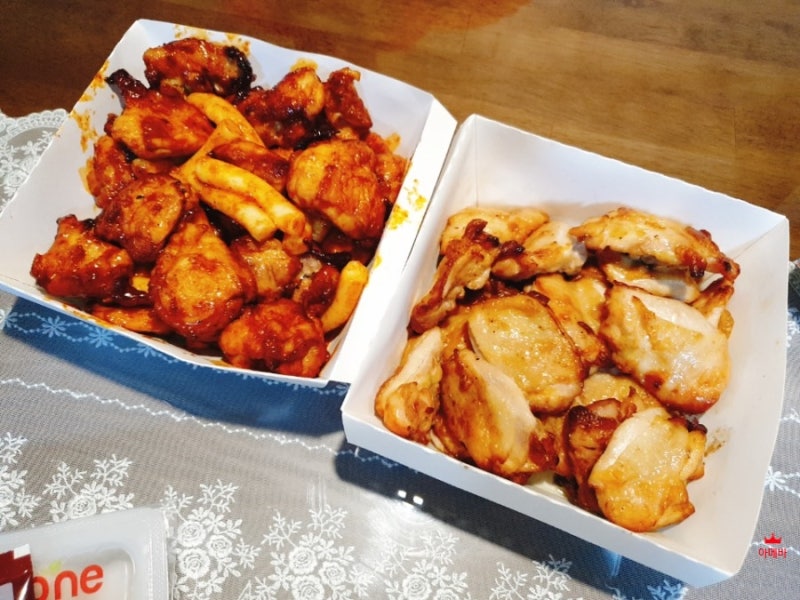 굽네치킨 메뉴. 매운맛 볼케이노&오리지널 순한맛.(소스추가) : 네이버 블로그