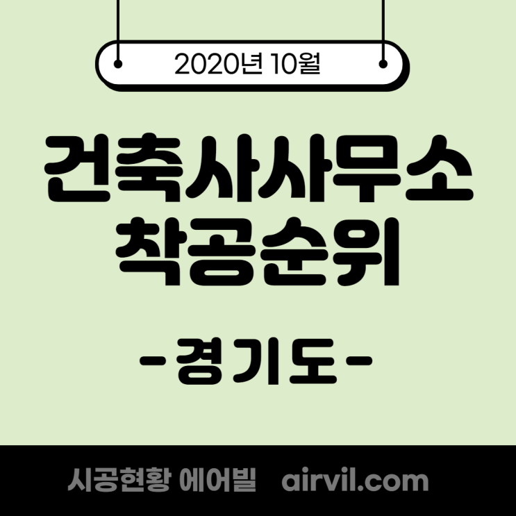  [건축사사무소] :: 경기도 - 2020년 10월 착공 순위 / 다운로드