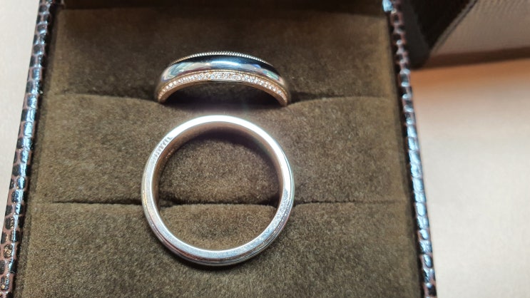 밀그레인 커플링 반지다방 제작 결혼기념일 선물