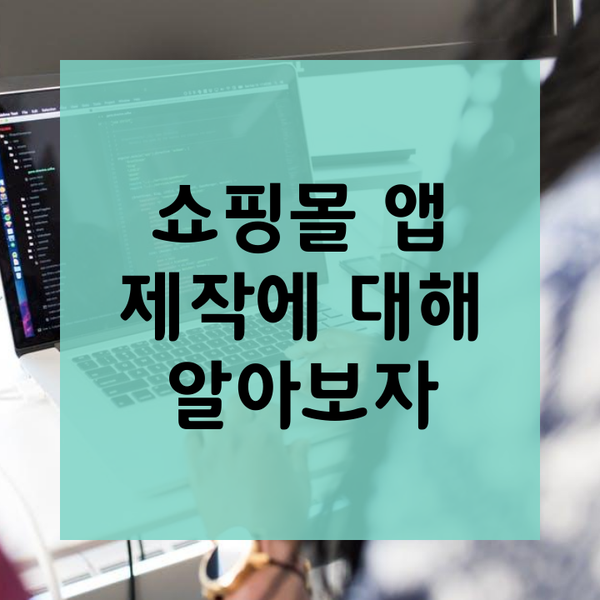 꿀팁② 쉽게 쇼핑몰 앱 제작 방법에 대해 알아보자