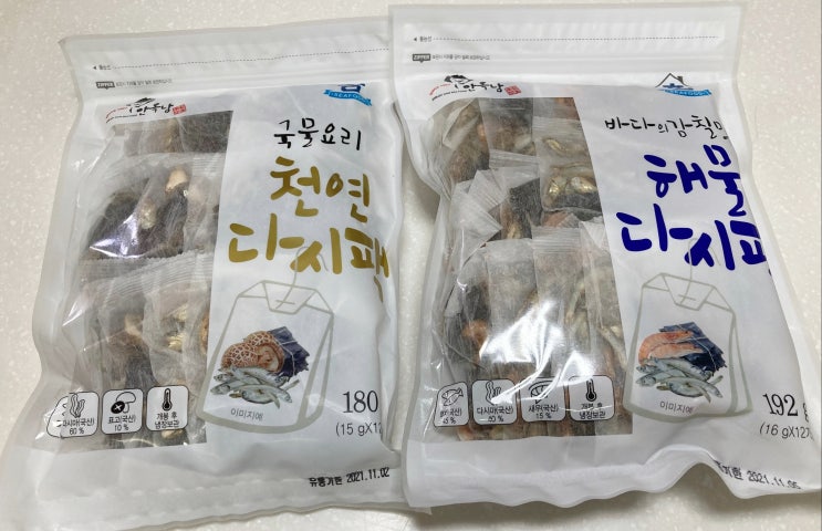  간편 천연다시팩, 해물다시팩 추천