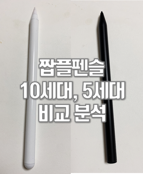  짭플펜슬 추천 10세대, 5세대 비교 사용기
