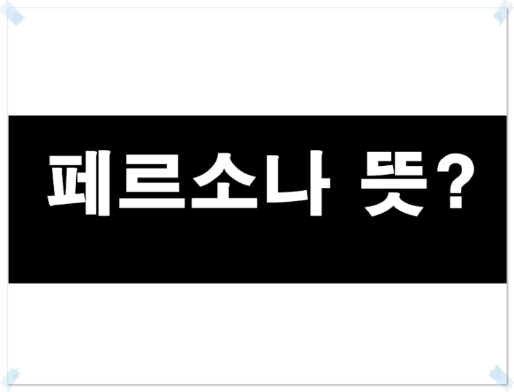  페르소나 뜻  영화감독의 분신같은 배우를 얘기합니다