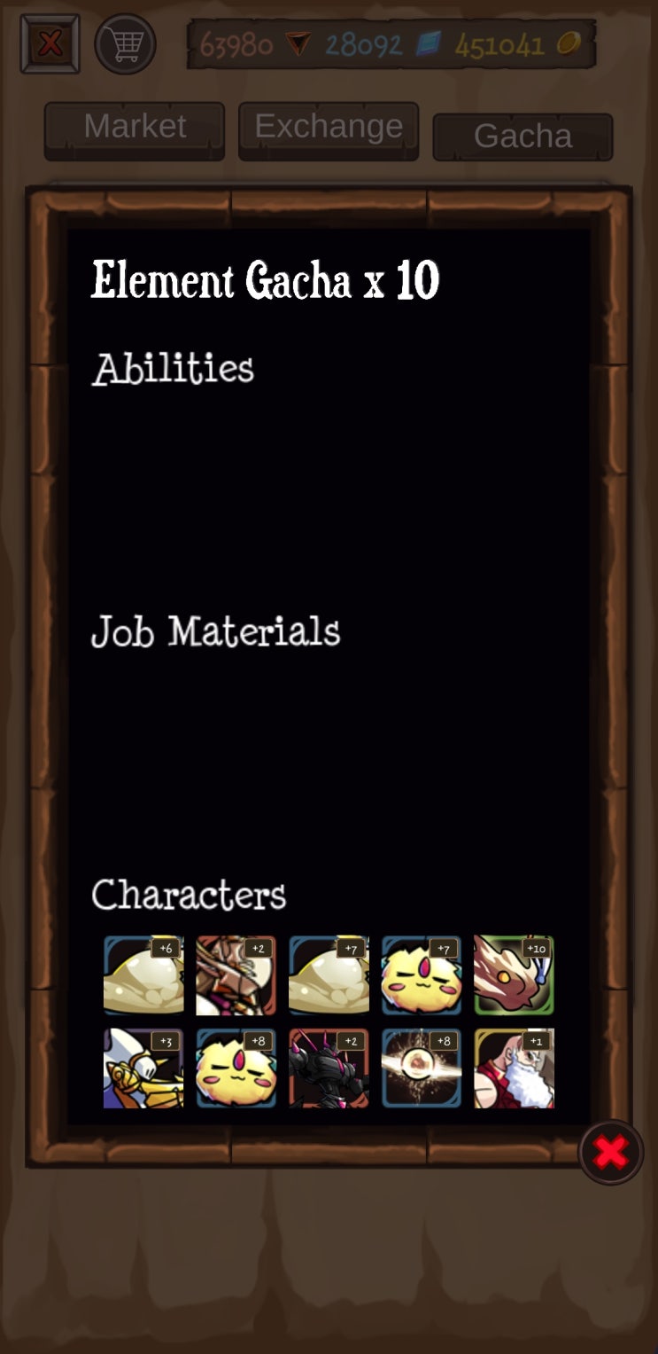  job mania eternal dugeon 엘리멘탈 가챠 후기