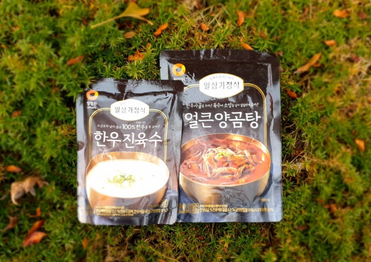  [청정원 푸드박스] 일상가정식 한우진육수, 일상가정식 얼큰양곰탕 후기 (정보 칼로리 먹는법 조리법 맛)