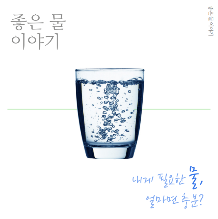  좋은 물 이야기 – 내게 필요한 물, 하루 얼마면 충분?(암웨이 정수기 이스프링)