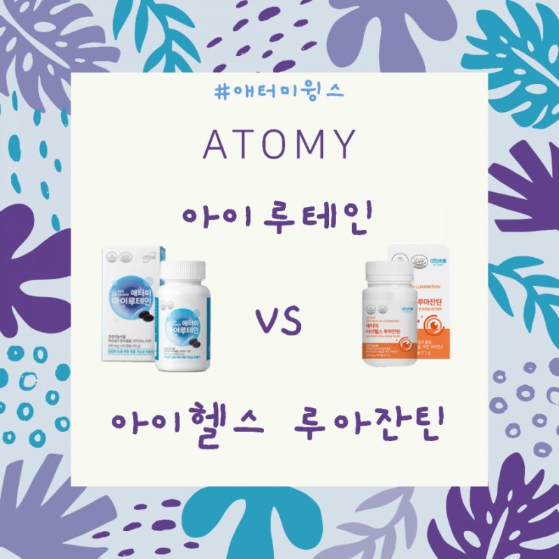 애터미 아이루테인과 애터미 아이헬스 루아잔틴 성분 및 기능 비교