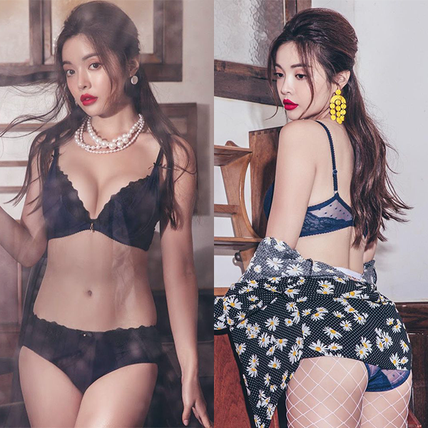 75D컵 란제리 피팅모델 진진 75D컵 란제리 피팅모델 진진