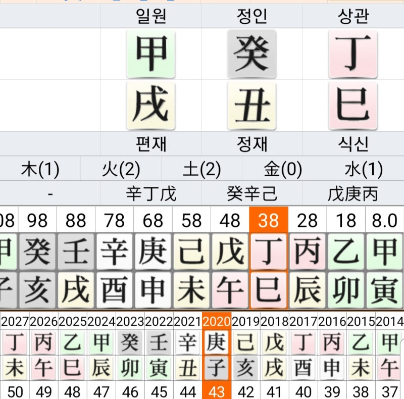 복수해라. 배우 김사랑 사주특성