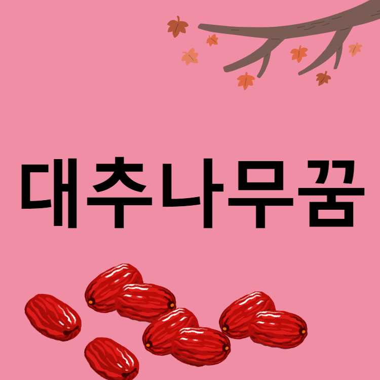대추꿈 대추나무꿈해몽 대추나무꿈 대추먹는꿈