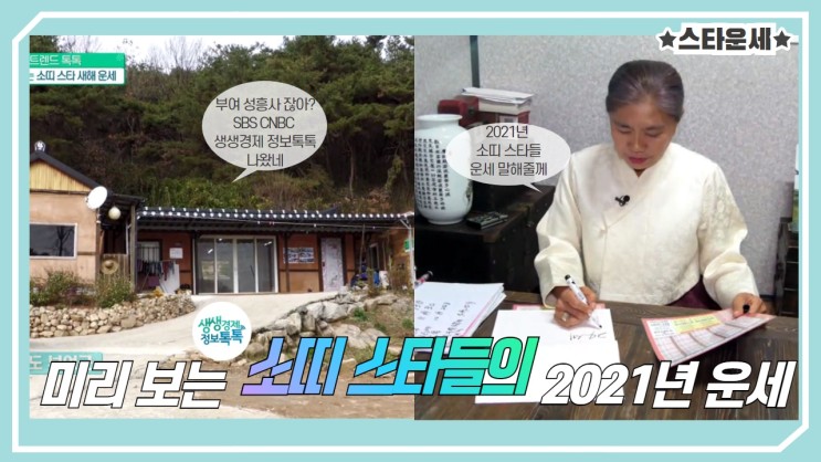 [SBS CNBC 생생경제 정보톡톡] 미리 보는 소띠 스타들의 2021년 운세 방송