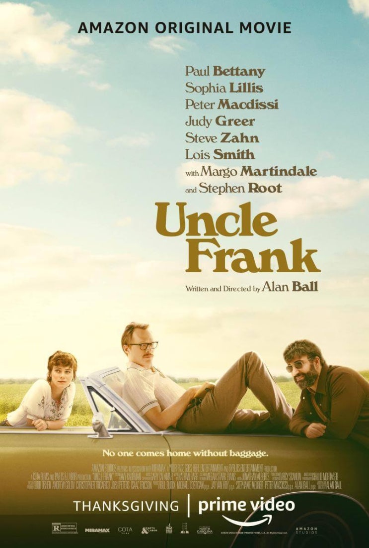 '엉클 프랭크 (2020) / Uncle Frank' 리뷰: 사랑하기 쉬운 기묘한 남쪽의 도로여행