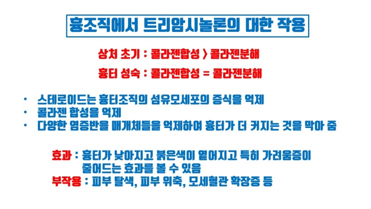  코성형흉살 주사는 오직 스테로이드인 트리암시놀론뿐!!!