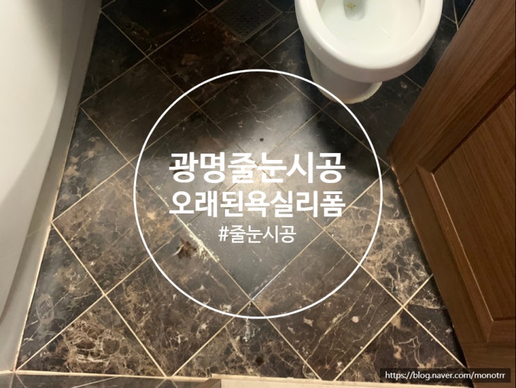  경기도 광명 월드메르디앙 줄눈 시공과 싱크대 코팅 입주청소까지 해결해드림