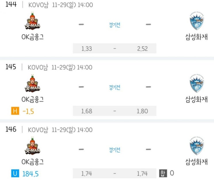 2020.11.29 KOVO 프로배구 남자배구 OK금융그룹 삼성화재