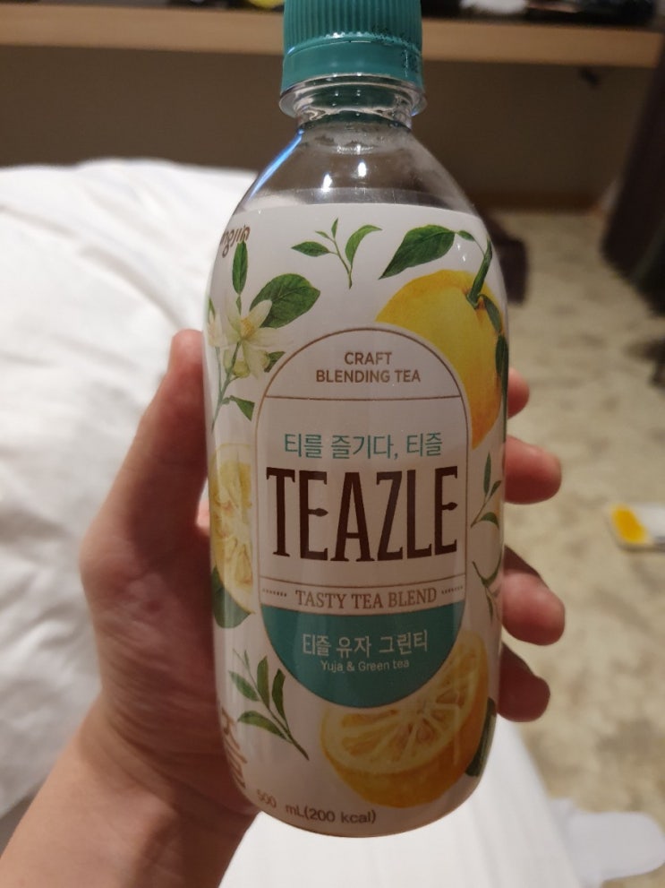  웅진 티즐 유자그린티 후기, 부담없이 마시기 좋은 음료