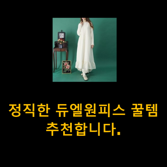 정직한 듀엘원피스 꿀템 추천합니다.