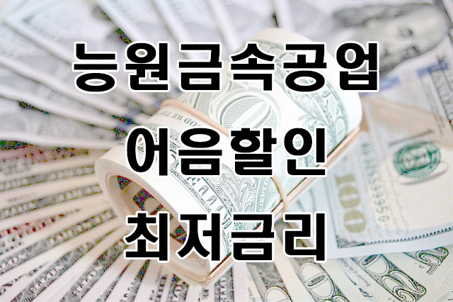  [능원금속공업(주) 발행] 전자어음을 할인해 주는 업체는 어디인가요?