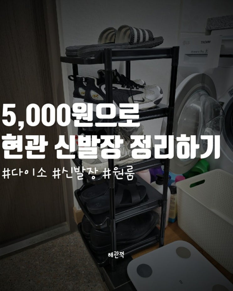  원룸 현관 신발장, 다이소 신발장으로 해결!!