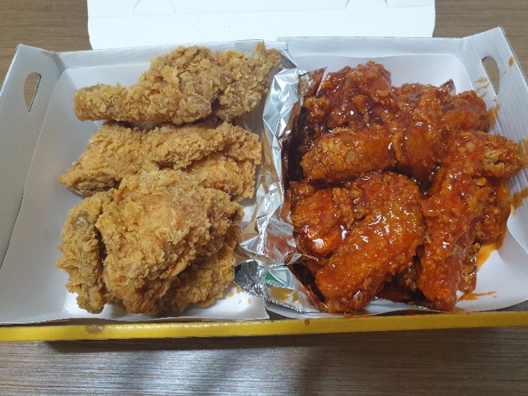  <병점 맛집> BBQ 황금올리브 반 양념 반 치킨 솔직 후기