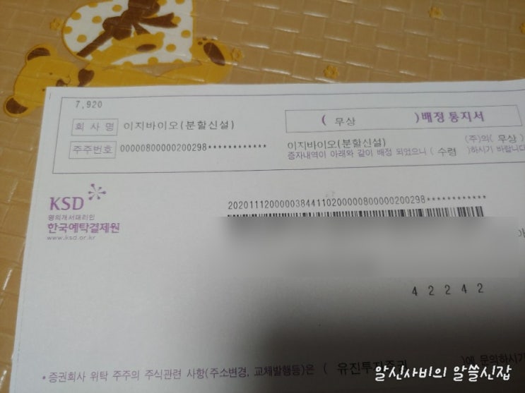  [무상증자]이지바이오 분할신설 무상증자 이지바이오액면분할 겹호재투자관점