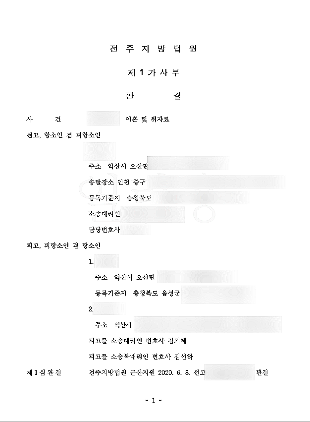 이혼 항소심- 1억 원 위자료 및 2억 원 재산분할 청구소송 기각해낸 승소 사례