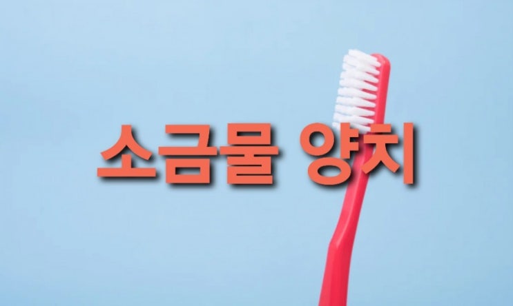  치약 대신 소금물 양치 (이계호박사)
