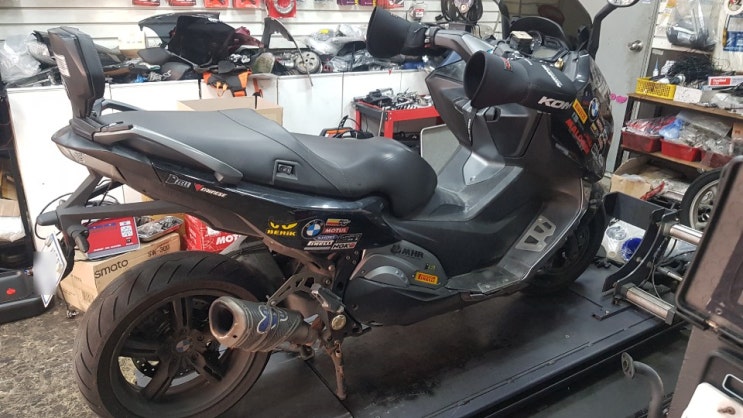  BMW C600 스포츠 앞/뒤 맥시스 타이어교체