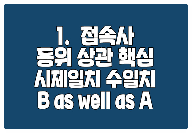 등위 상관 접속사 시제일치 수일치 neither A nor B 등위 상관 접속사 시제일치 수일치 neither A nor B