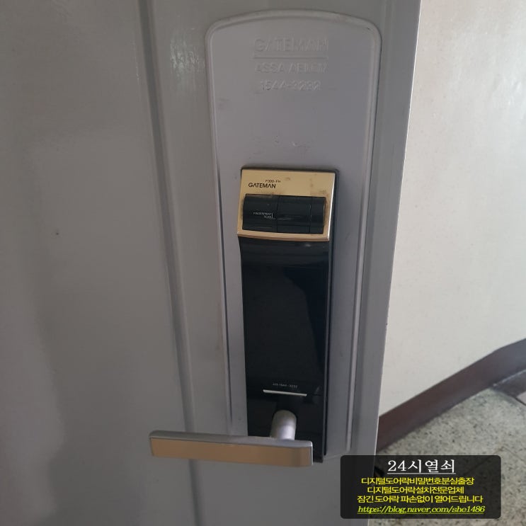  [24시열쇠]고양시 일산동구 장항동 호수마을아파트 현관 디지털 도어락 비밀번호 분실로 잠긴 게이트맨 F300-FH 파손 없이 도어락 열기 일산24시열쇠출장