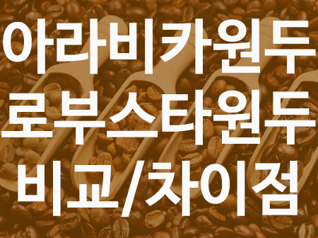 아라비카원두 로부스타 원두 차이