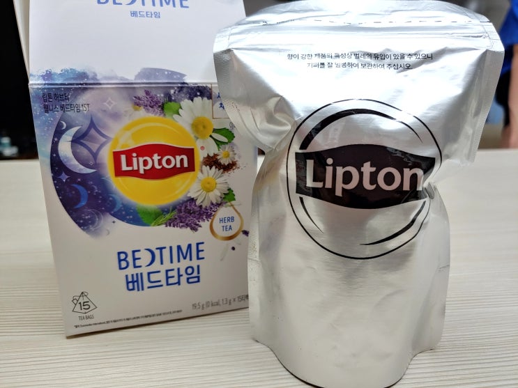  잠 못 잘 때 립톤 허브티 웰니스 베드타임 추천해요