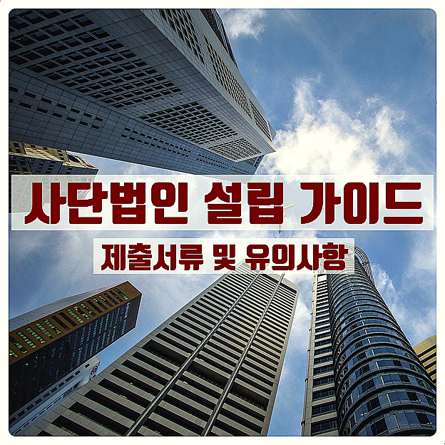  사단법인 설립 가이드(제출서류 및 유의사항)