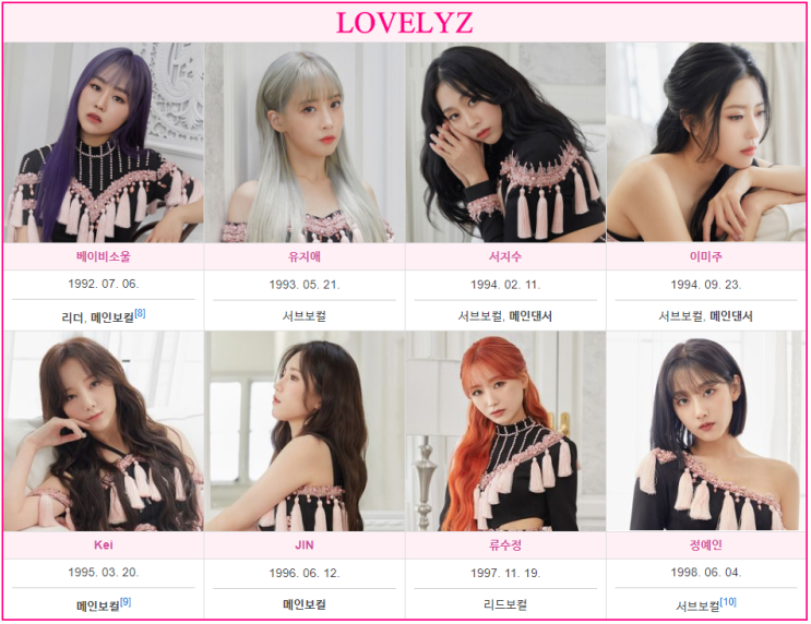 러블리즈 미주 나이부터 모든것