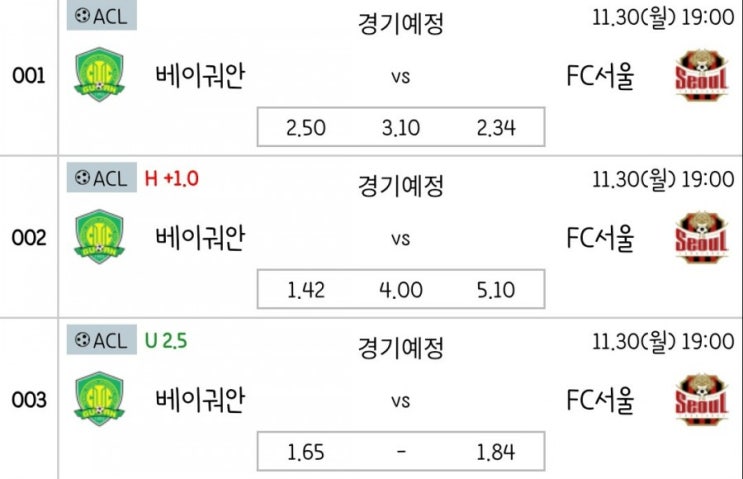 2020.11.30 ACL 아시아 챔피언스리그 조별리그 베이징궈안 FC서울 | 치앙라이 멜버른빅토리 2020.11.30 ACL 아시아 챔피언스리그 조별리그 베이징궈안 FC서울 | 치앙라이 멜버른빅토리