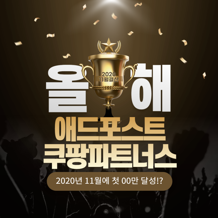  2020년 11월 네이버 애드포스트 및 쿠팡파트너스 수입 결산 (내용有)