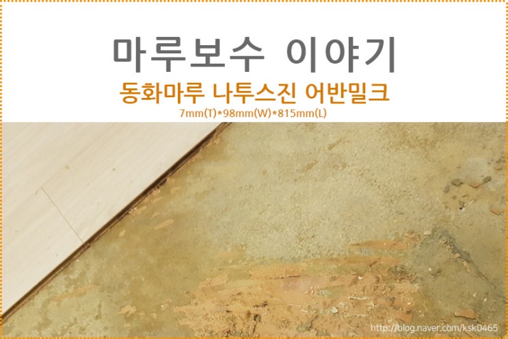  동화마루 나투스진 어반밀크티 / 누수로 인한 마루보수 추가비용 발생하지 않게 보수하는 꿀팁!!!