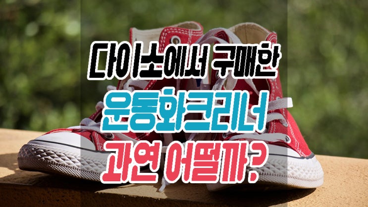  신발얼룩제거 운동화크리너로 해보았더니