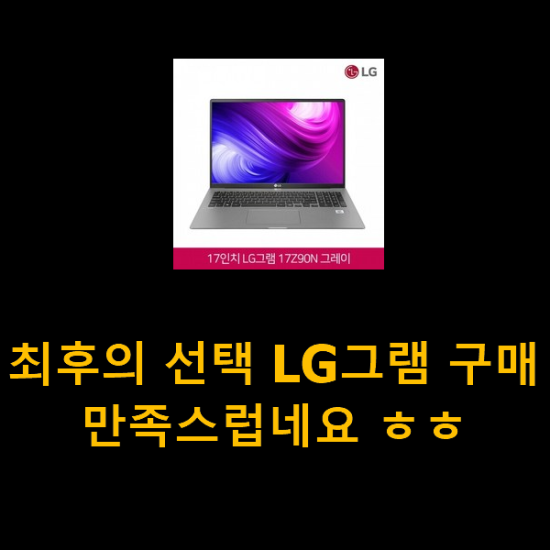 최후의 선택 LG그램 구매 만족스럽네요 ㅎㅎ