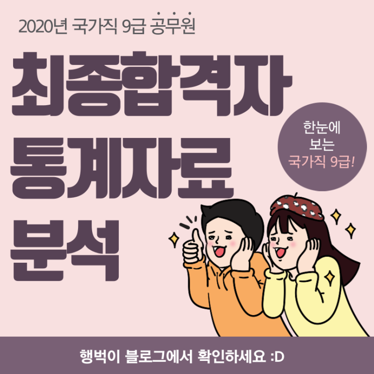  2020년 국가직 9급 최종합격자 통계자료 분석