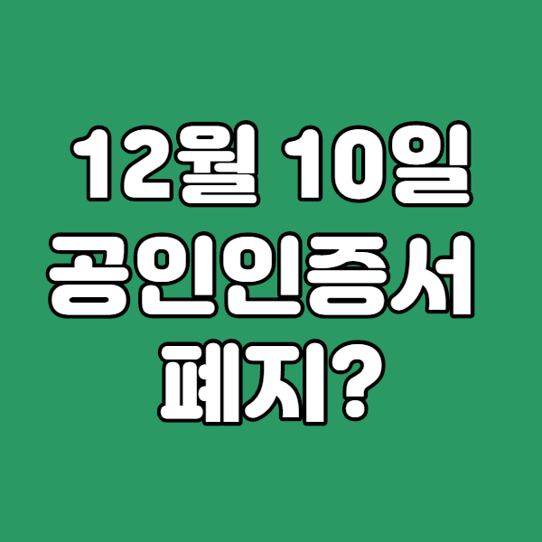  공인인증서폐지? 이름만 바꾼 공동인증서 사용가능