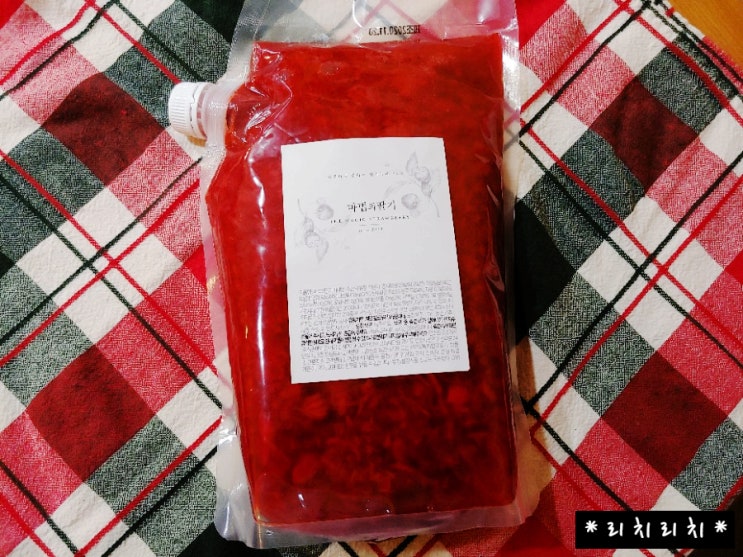  마법의딸기 대용량 딸기청으로 홈카페 딸기라떼 딸기에이드 만들기