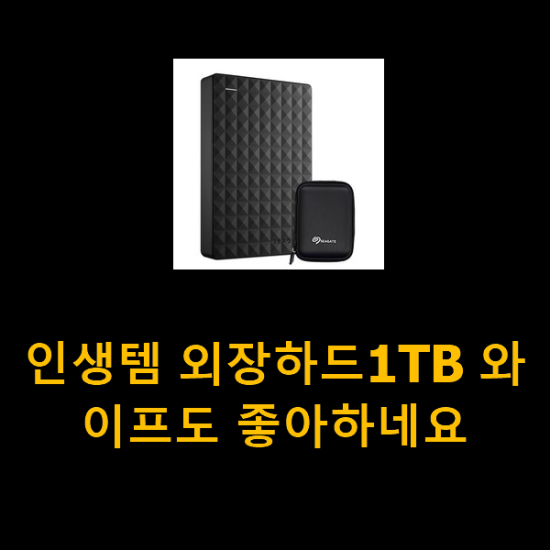 인생템 외장하드1TB 와이프도 좋아하네요 인생템 외장하드1TB 와이프도 좋아하네요