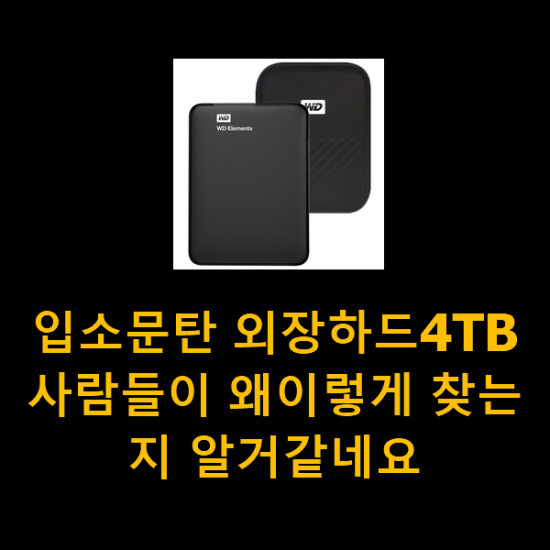 입소문탄 외장하드4TB 사람들이 왜이렇게 찾는지 알거같네요 입소문탄 외장하드4TB 사람들이 왜이렇게 찾는지 알거같네요