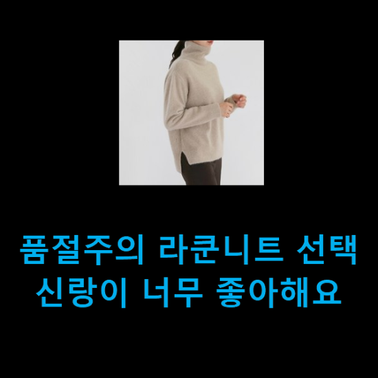  품절주의 라쿤니트 선택 신랑이 너무 좋아해요