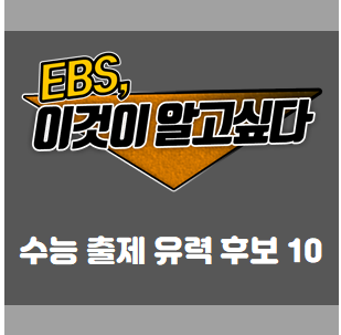  연계교재 수능 출제 유력후보 TOP10