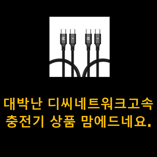 대박난 디씨네트워크고속충전기 상품 맘에드네요.