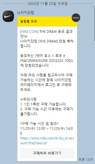 나이키 지드래곤 피스마이너스원2 에어포스1 파라-노이즈 당첨! 구매부터 리셀까지