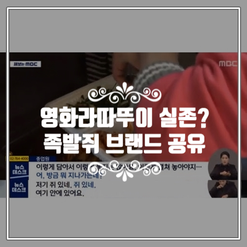  영화 라따뚜이가 실화로? 족발쥐 프랜차이즈 브랜드 공유