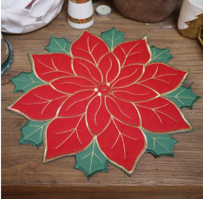 크리스마스 리프 잎 식탁매트 테이블매트